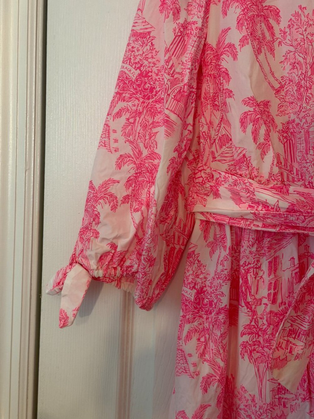 Lilly Pulitzer Amrita Cotton Shirtdress in Palm Beach Anniversary Toile - Picture 2 of 4